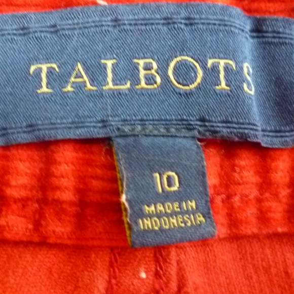 TALBOT'S - Heritage/Mini Corduroy Deep Red Jeans - Picture 5 of 8